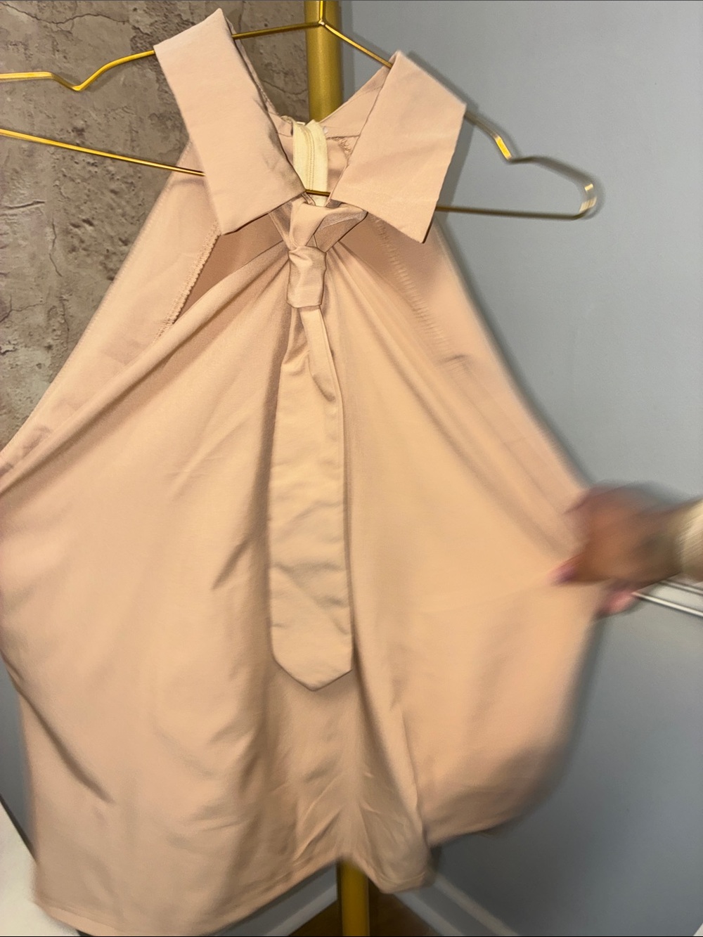 Halter Neck Tie-Front Top
